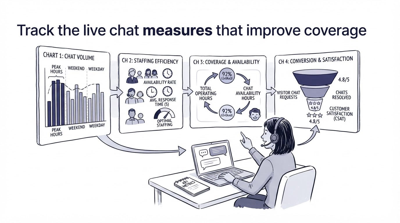 Track the live chat measures that improve coverage
