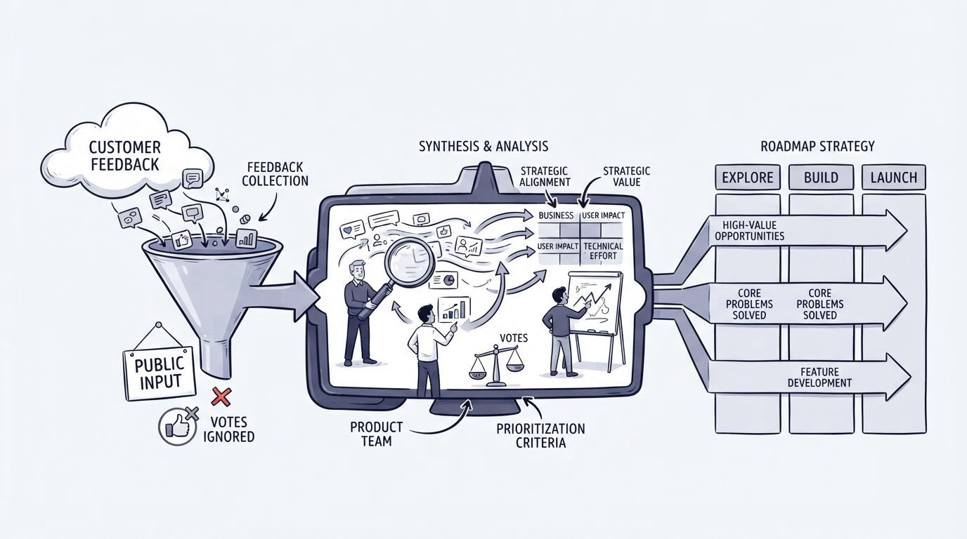 How to prioritize a public product roadmap without letting votes decide everything